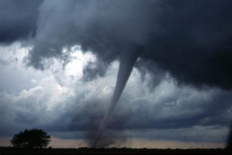 Tornado. The Dutch for "tornado" is "windhoos".