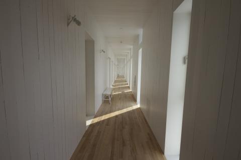 The hallway. The Dutch for "the hallway" is "de gang".