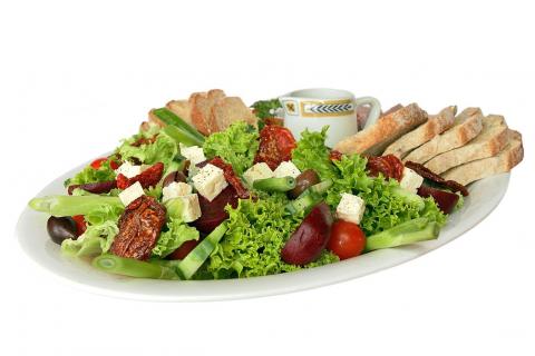 Salad. The Bengali for "salad" is "মশলাদি দিয়ে তৈরি কাঁচা শাকসবজি".