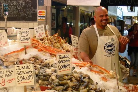 Fishmonger. The Bengali for "fishmonger" is "মাছ ব্যবসায়ী".