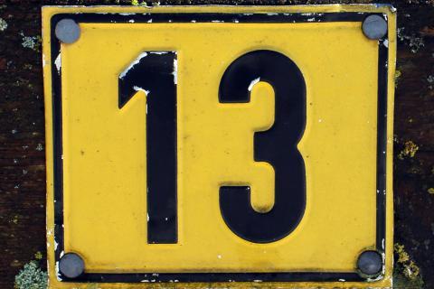 Thirteen. The Dutch for "thirteen" is "dertien".