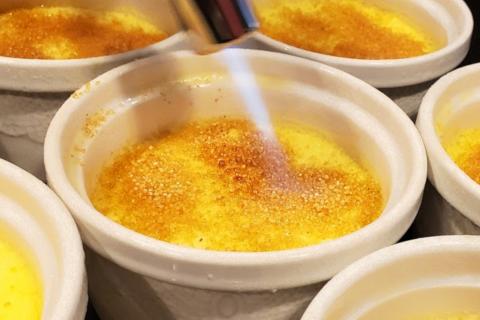 Crème brûlée. The Dutch for "crème brûlée" is "crème brûlée".