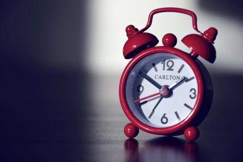 Alarm clock. The French for "alarm clock" is "réveil".