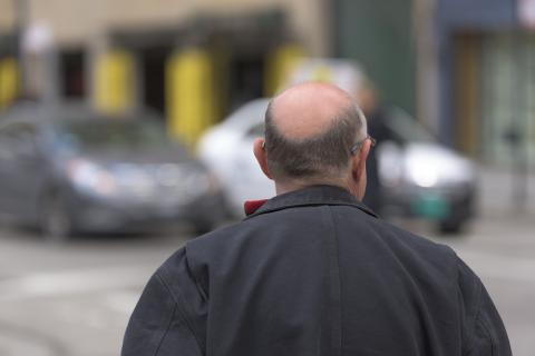 A bald man. The French for "a bald man" is "un chauve".