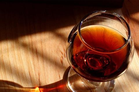 The brandy; the cognac. The French for "the brandy; the cognac" is "le cognac".