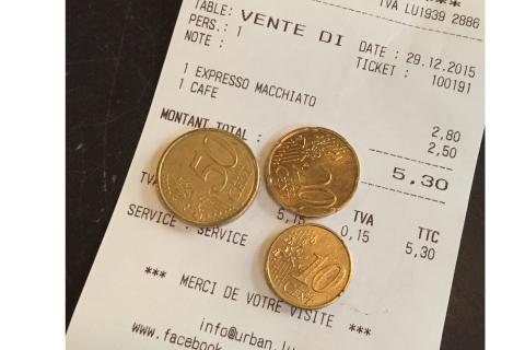 Tip; tipping. The French for "tip; tipping" is "pourboire".