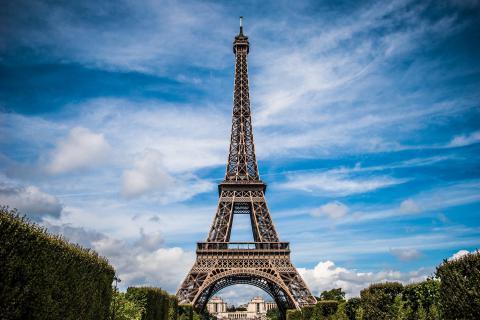 The Eiffel tower. The French for "the Eiffel tower" is "la tour Eiffel".