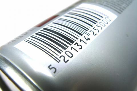 A bar code. The French for "a bar code" is "un code-barres".