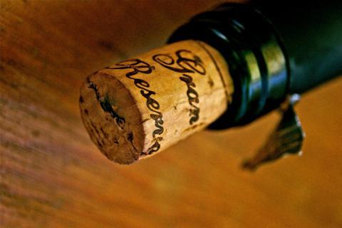 The cork. The French for "the cork" is "le bouchon".