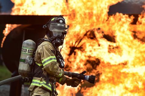 Firefighter. The French for "firefighter" is "pompier". Firefighter. The French for "firefighter" is "pompier".