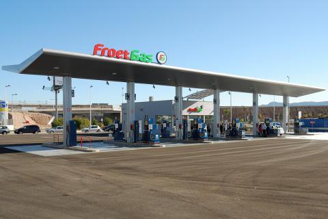 Petrol station (British); gas station (American). The French for "petrol station (British); gas station (American)" is "station-essence".