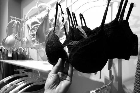 Bra. The French for "bra" is "soutien-gorge".