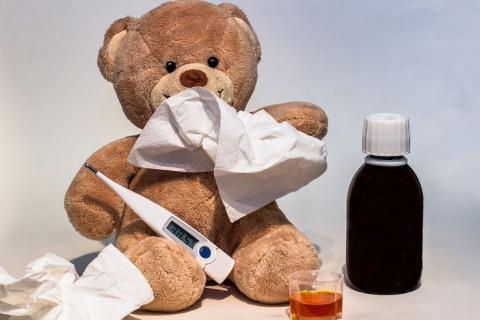 To get sick. The French for "to get sick" is "tomber malade".