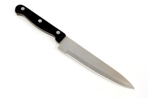 The knife. The French for "the knife" is "le couteau".