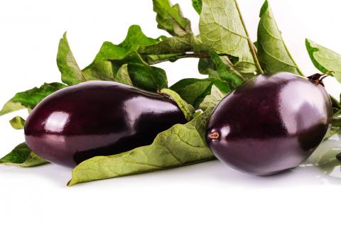 Aubergines (British); eggplants (American). The French for "aubergines (British); eggplants (American)" is "aubergines".