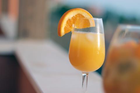 Orange juice. The French for "orange juice" is "jus d’orange".