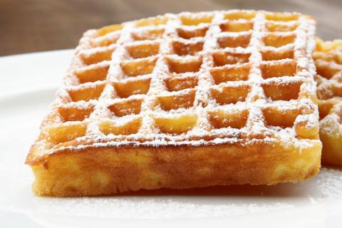 Waffle. The French for "waffle" is "gaufre".