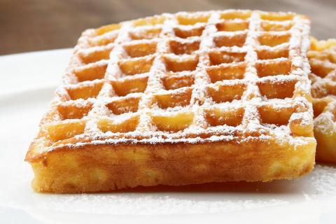 Waffle. The French for "waffle" is "gaufre". Waffle. The French for "waffle" is "gaufre".