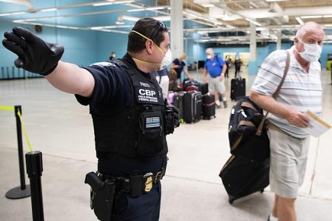 Customs. The French for "customs" is "douane".