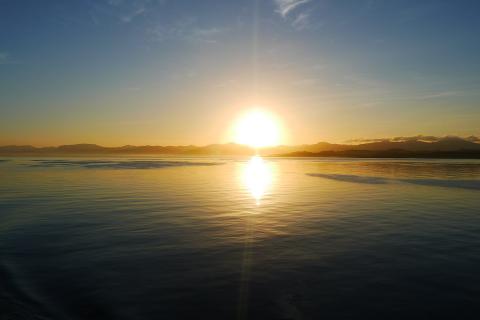 Sunrise. The French for "sunrise" is "lever du soleil".