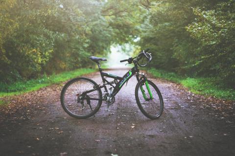 A mountain bike. The French for "a mountain bike" is "un VTT".