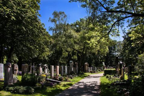 Cemetery. The French for "cemetery" is "cimetière".