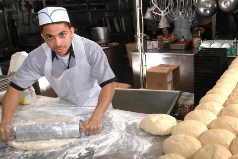 The baker. The French for "the baker" is "le boulanger".