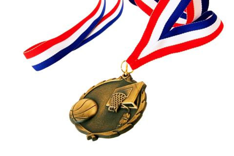 Medal. The German for "medal" is "Medaille".