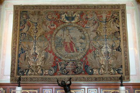 Tapestry. The German for "tapestry" is "Tapisserie".