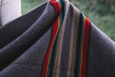 Blanket. The German for "blanket" is "Decke".