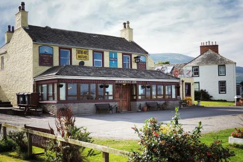 The inn. The Greek for "the inn" is "το πανδοχείο".