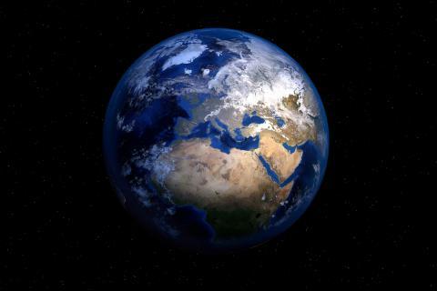 Earth. The Greek for "earth" is "γη".