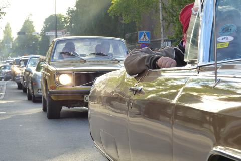 Traffic jam. The Greek for "traffic jam" is "μποτιλιάρισμα".