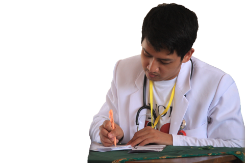 Doctor. The Greek for "doctor" is "γιατρός".