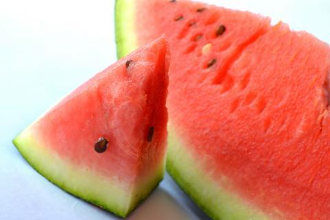 Watermelon. The Greek for "watermelon" is "καρπούζι".
