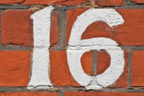 16 (sixteen). The Hawaiian for "16 (sixteen)" is "ʻumi kūmā ono".