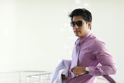 Man. The Hindi for "man" is "आदमी".