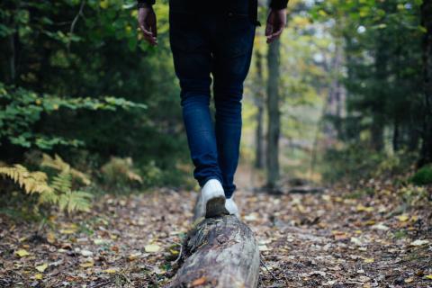 To walk. The Italian for "to walk" is "camminare".