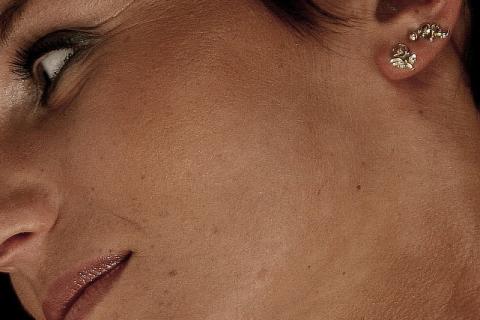 Cheek. The Portuguese for "cheek" is "bochecha".