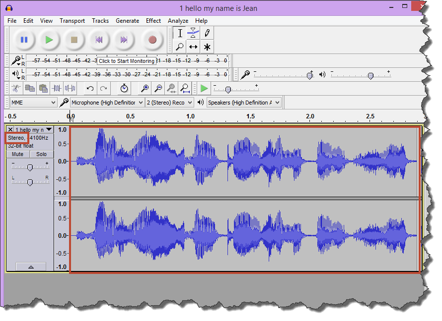 audacity hear while recording