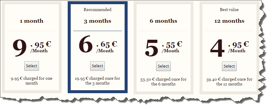 New prices