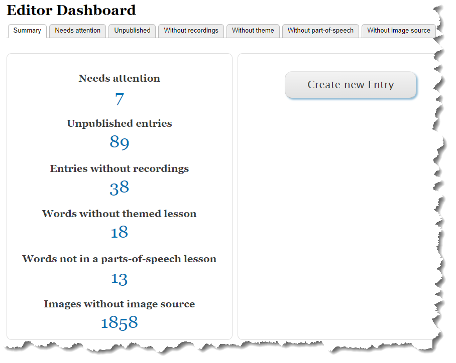 Editor Dashboard