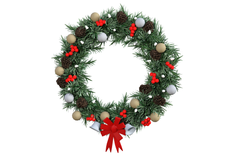 Wreath. The Spanish for "wreath" is "guirnalda".