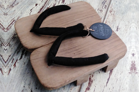 wooden sandal