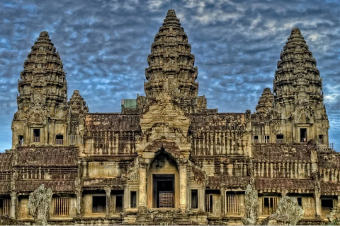 Angkor Wat. The Thai for "Angkor Wat" is "นครวัด".