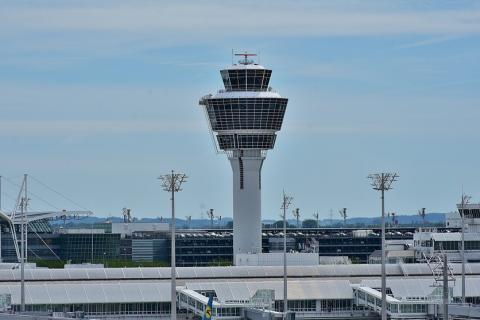 Control tower. The Thai for "control tower" is "หอควบคุมการบิน".