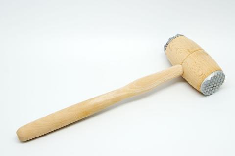 Meat tenderizer. The Thai for "meat tenderizer" is "ค้อนทุบเนื้อ". Meat tenderizer. The Thai for "meat tenderizer" is "ค้อนทุบเนื้อ".