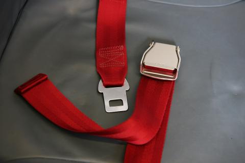 Seat belt; safety belt. The Thai for "seat belt; safety belt" is "เข็มขัดนิรภัย".